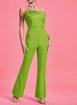 NEXT DAY DELIVERY SUE Strapless Pleated Bandge Jumpsuit