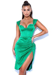 NEXT DAY DELIVERY Satin Sexy Bodycon Dress