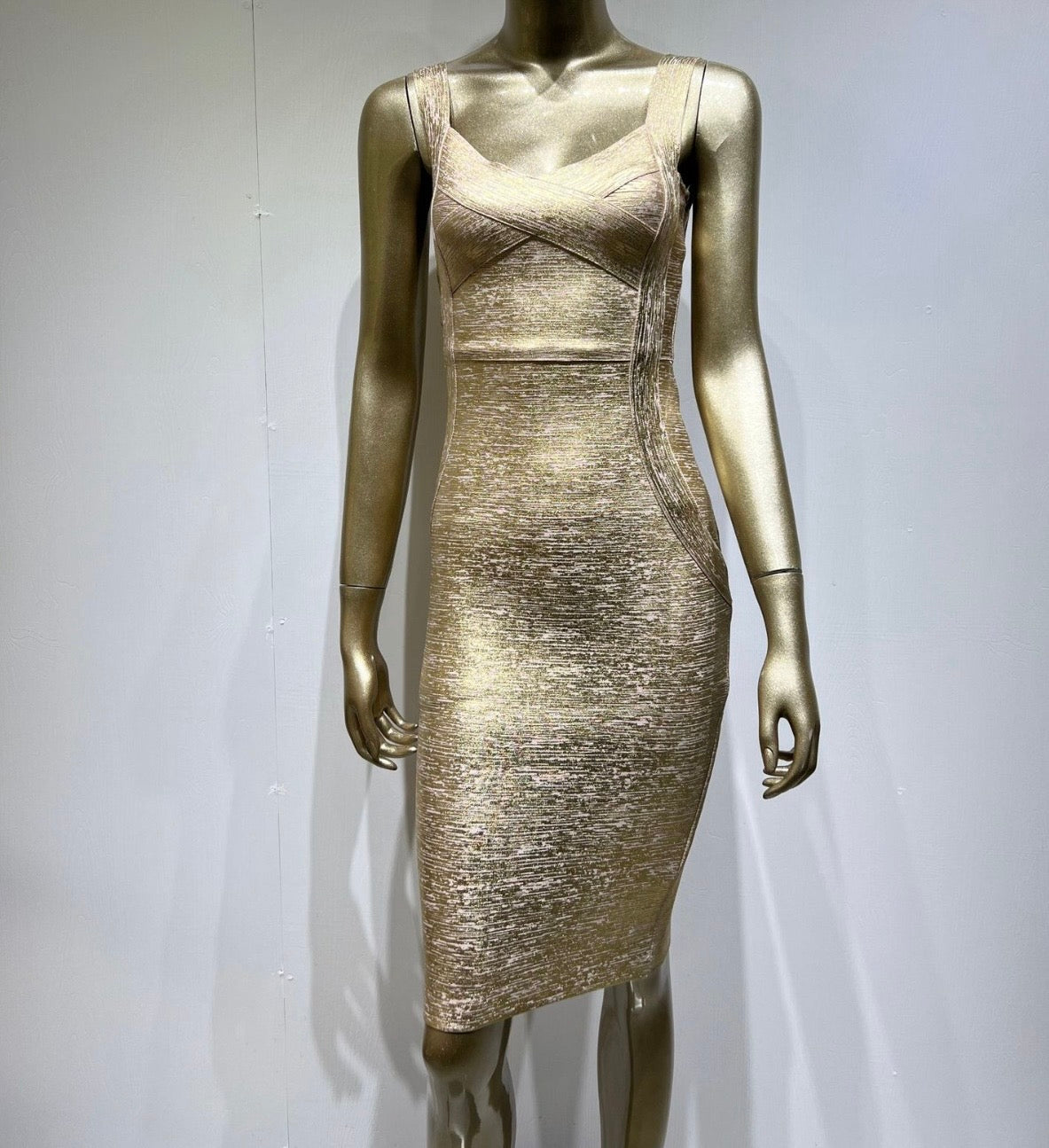 CHUVA Metallic Bandage Dress