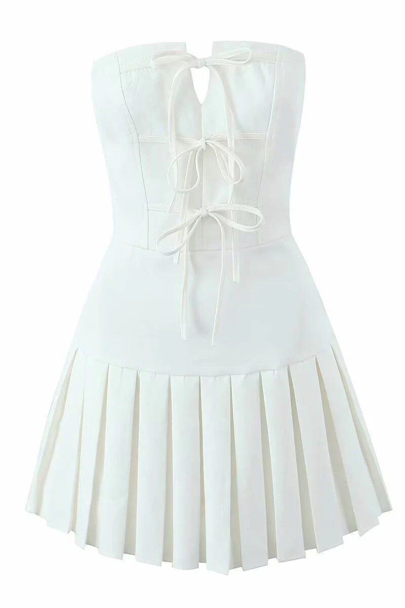 NEXT DAY DELIVERY AVA Strapless Mini Ribbon Boydcon Dress