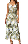NOVALEE Flowers Midi Bodycon Dress