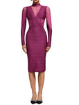 NEXT DAY DELIVERY CARISA High-Neck Mesh Bandage Dress