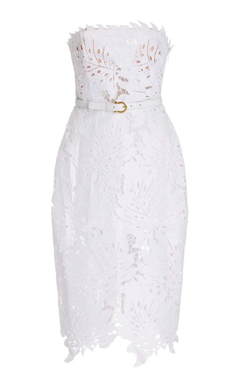 NEXT DAY DELIVERY TRINI Strapless Lace Bodycon Dress