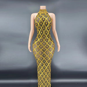 DANIELA Crystals Maxi Dress