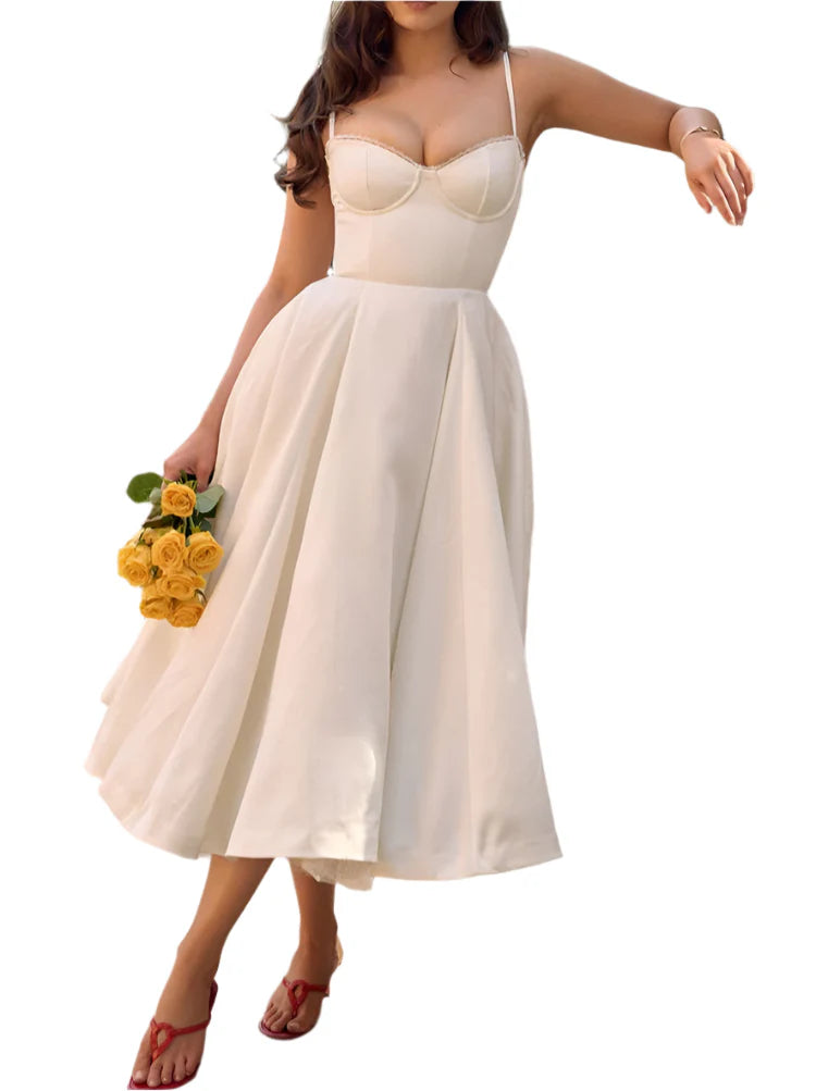 NEXT DAY DELIVERY LENA Corset Midi Bodycon Dress