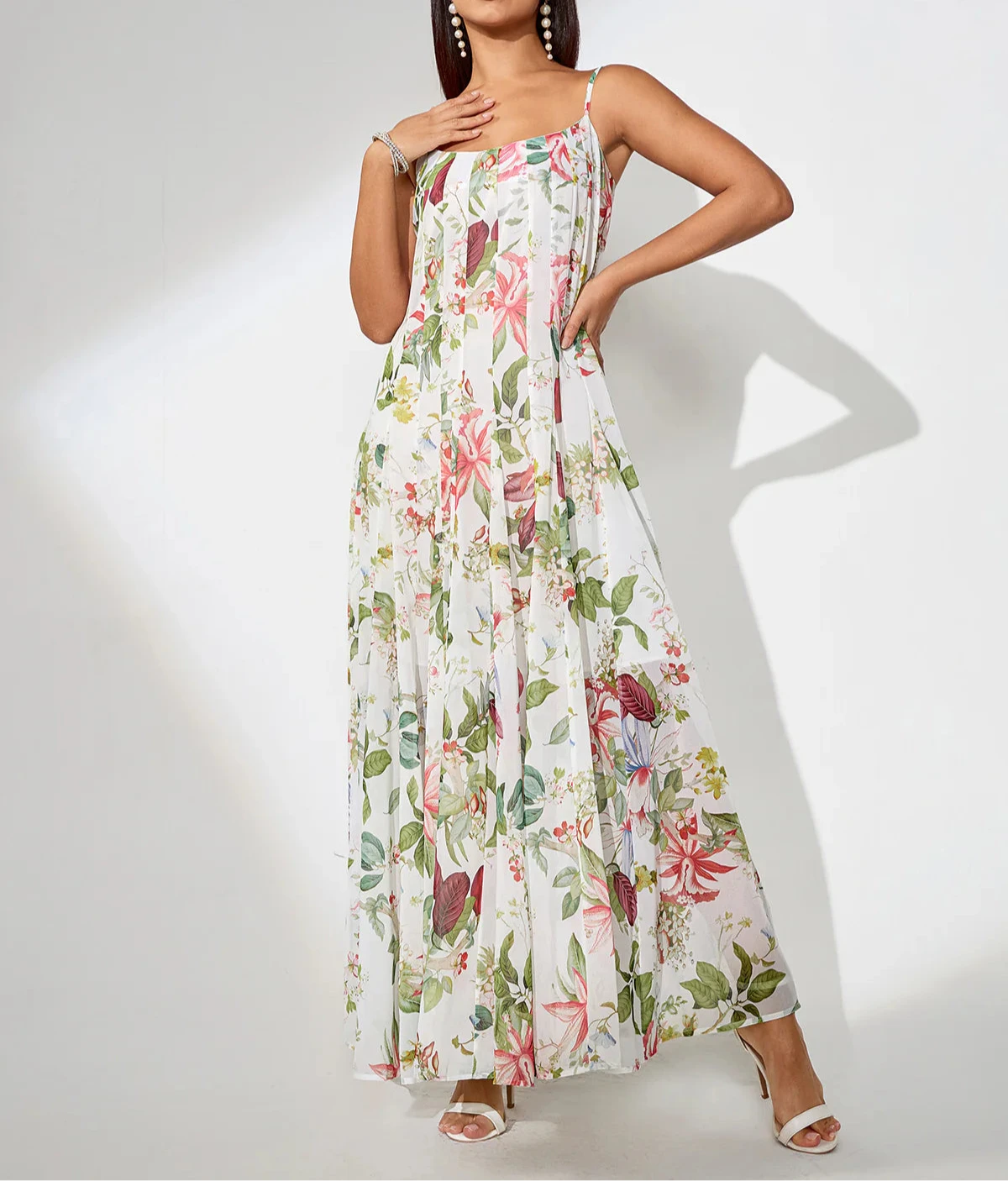 ADALIA Floral Print Maxi Dress