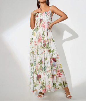 ADALIA Floral Print Maxi Dress