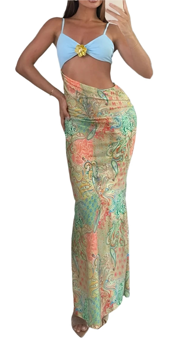 ALLEGRIA Cut Out Summer Bodycon Dress