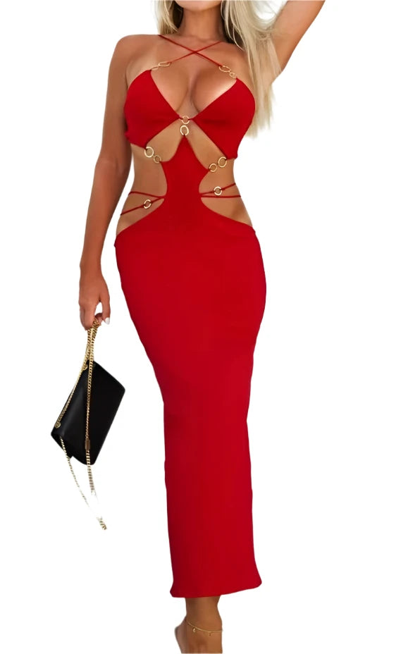 ANAEL Sexy Cut Out Bandage Dress