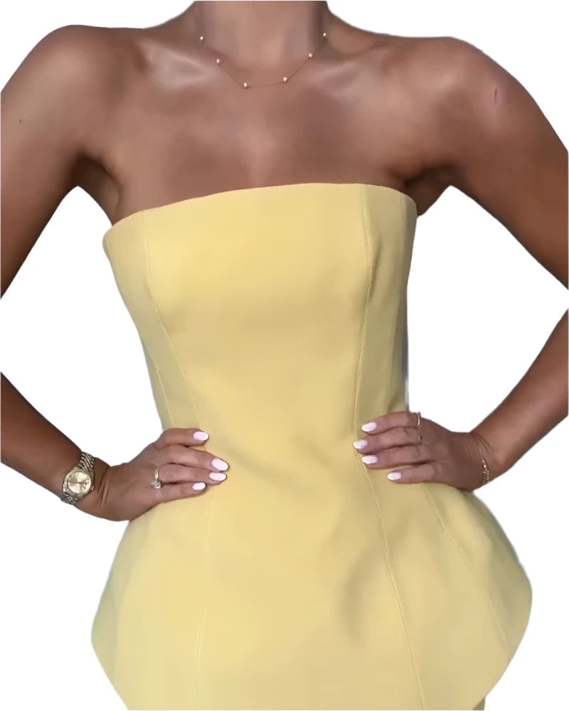 NEXT DAY DELIVERY ANDY Strapless Bodycon Set