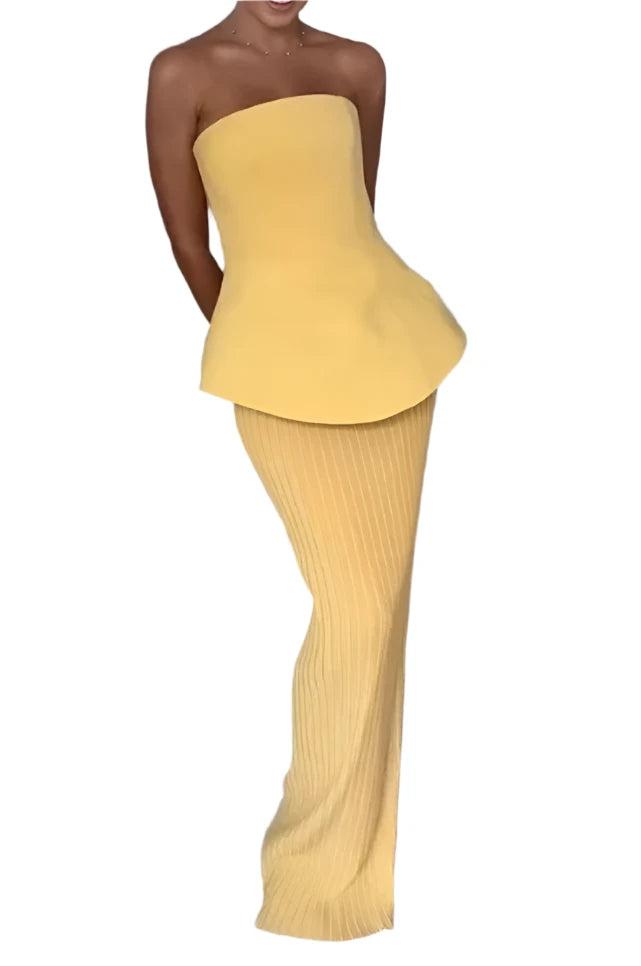 NEXT DAY DELIVERY ANDY Strapless Bodycon Set