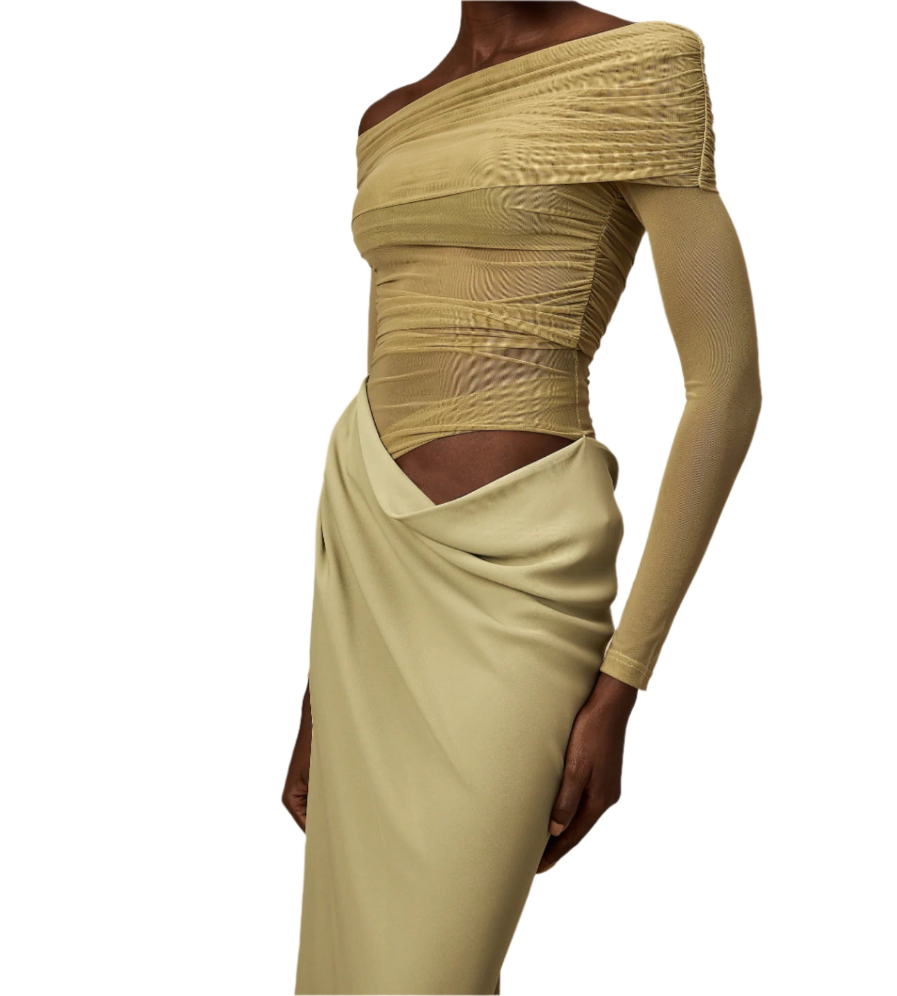 NEXT DAY DELIVERY ANTONIA Mesh Cut Out Bodycon Dress