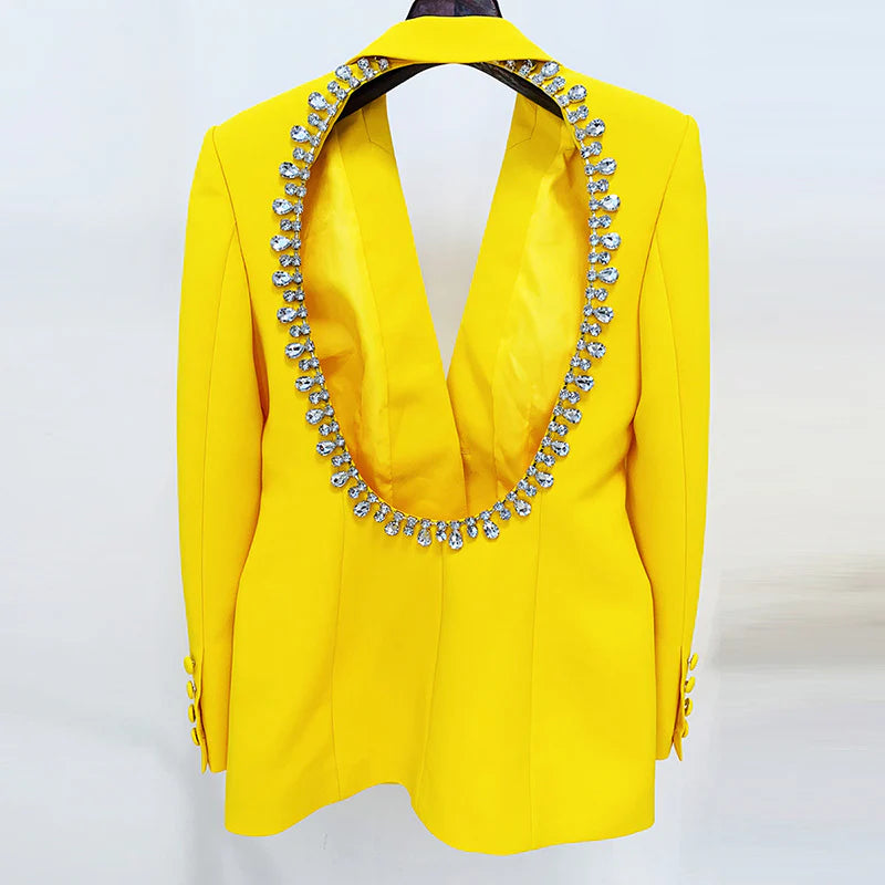 NEXT DAY DELIVERY AZUR Blazer Dress with Crystals