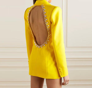 NEXT DAY DELIVERY AZUR Blazer Dress with Crystals