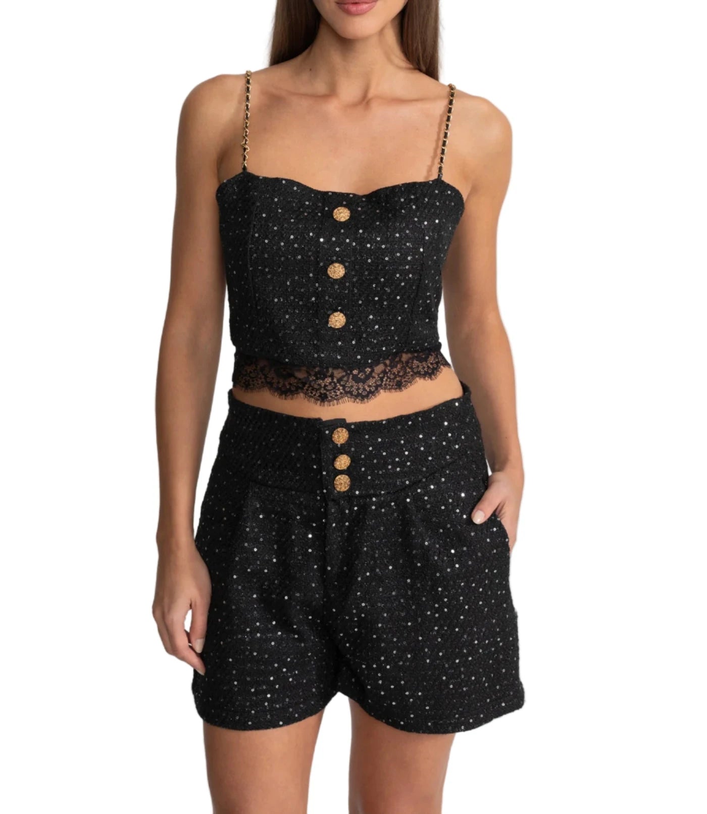 CAMILLE EMBELLISHED 3 PIECES BODYCON SET