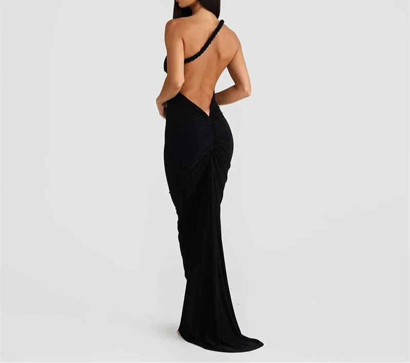 CHIKA Sexy Blackless Maxi Dress