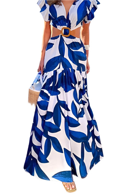 CLEOPATRA Cut Out Flower Bodycon Dress