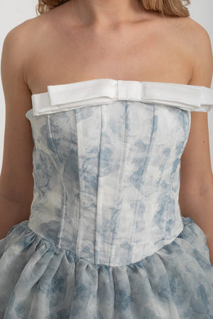 COLETTE Corset Mini Flower Mini Dress