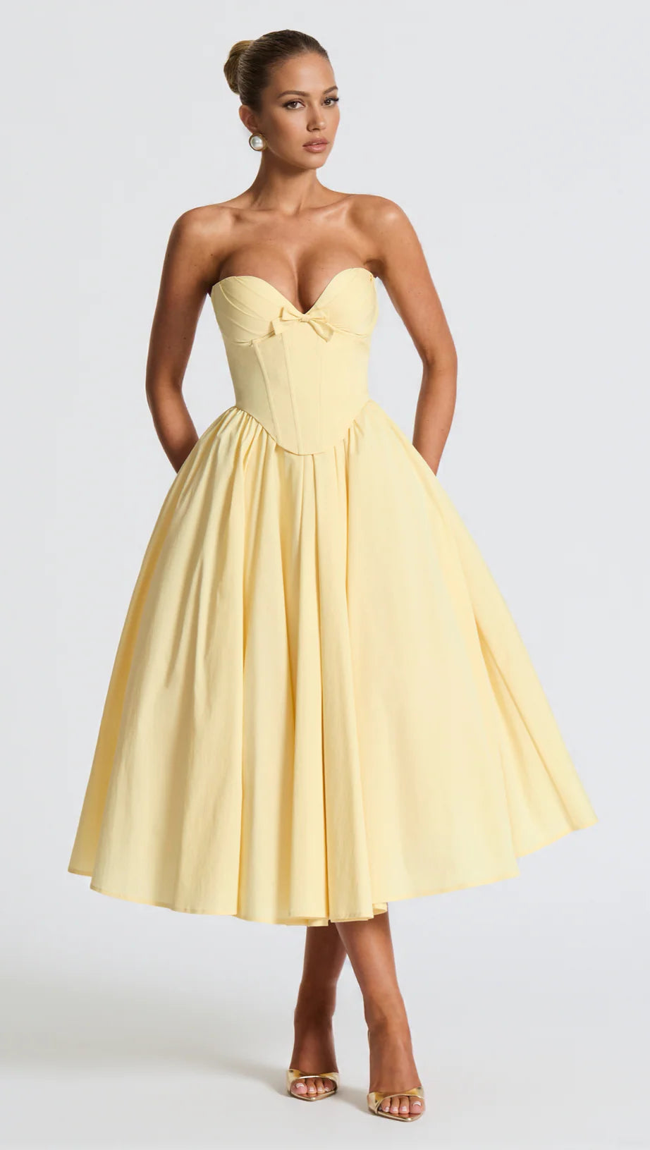 NEXT DAY DELIVERY Corset Midi Bodycon Dress