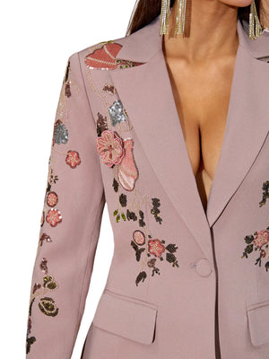 DALIA Sequins Embroidered Bodycon Suit
