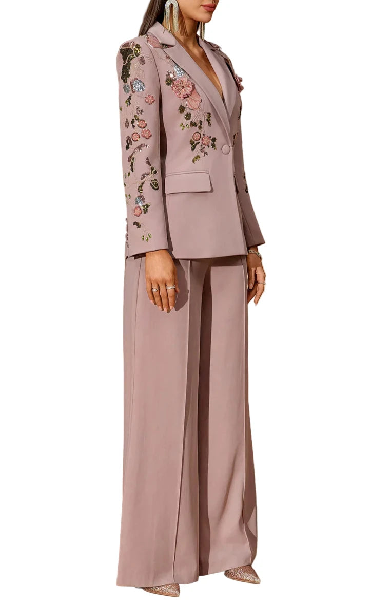 DALIA Sequins Embroidered Bodycon Suit