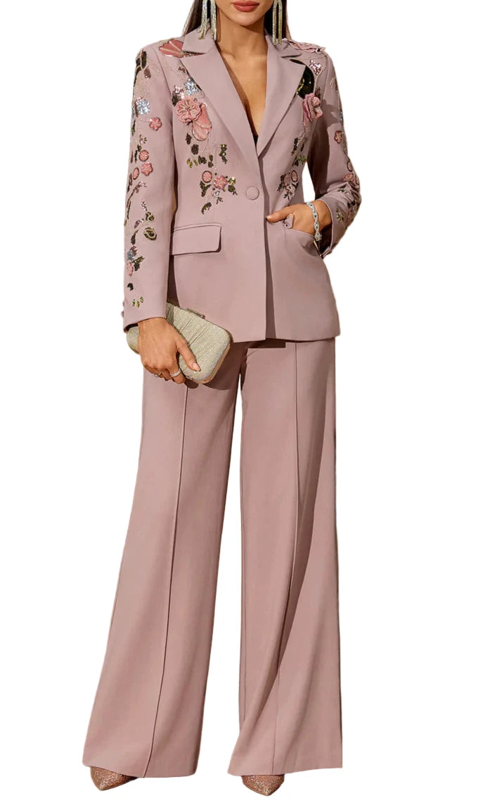 DALIA Sequins Embroidered Bodycon Suit