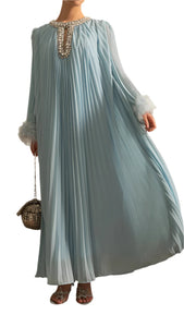 NEXT DAY DELIVERY HIRA Feathers Maxi Dress