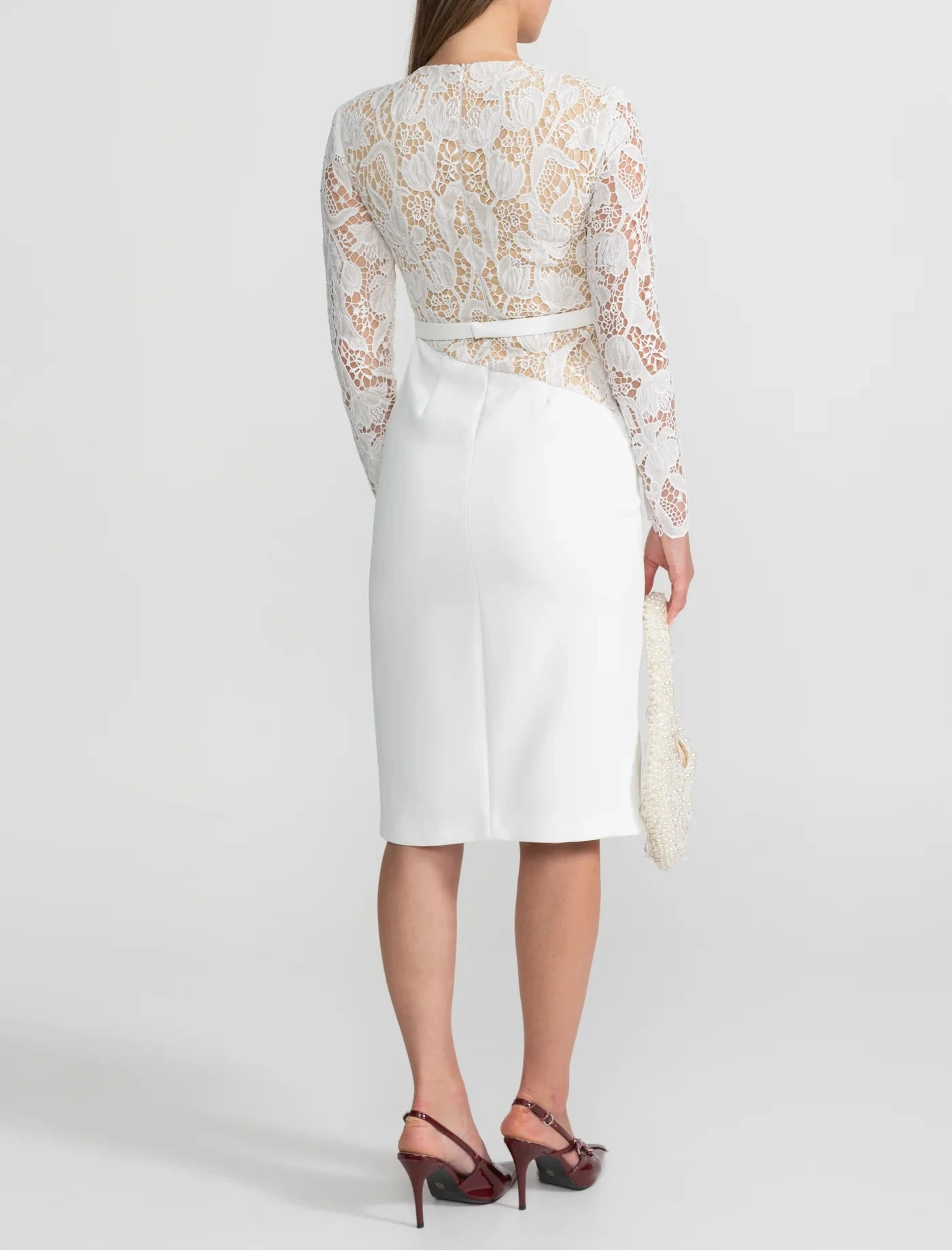 ELA SHEER LACE MINI BODYCON DRESS