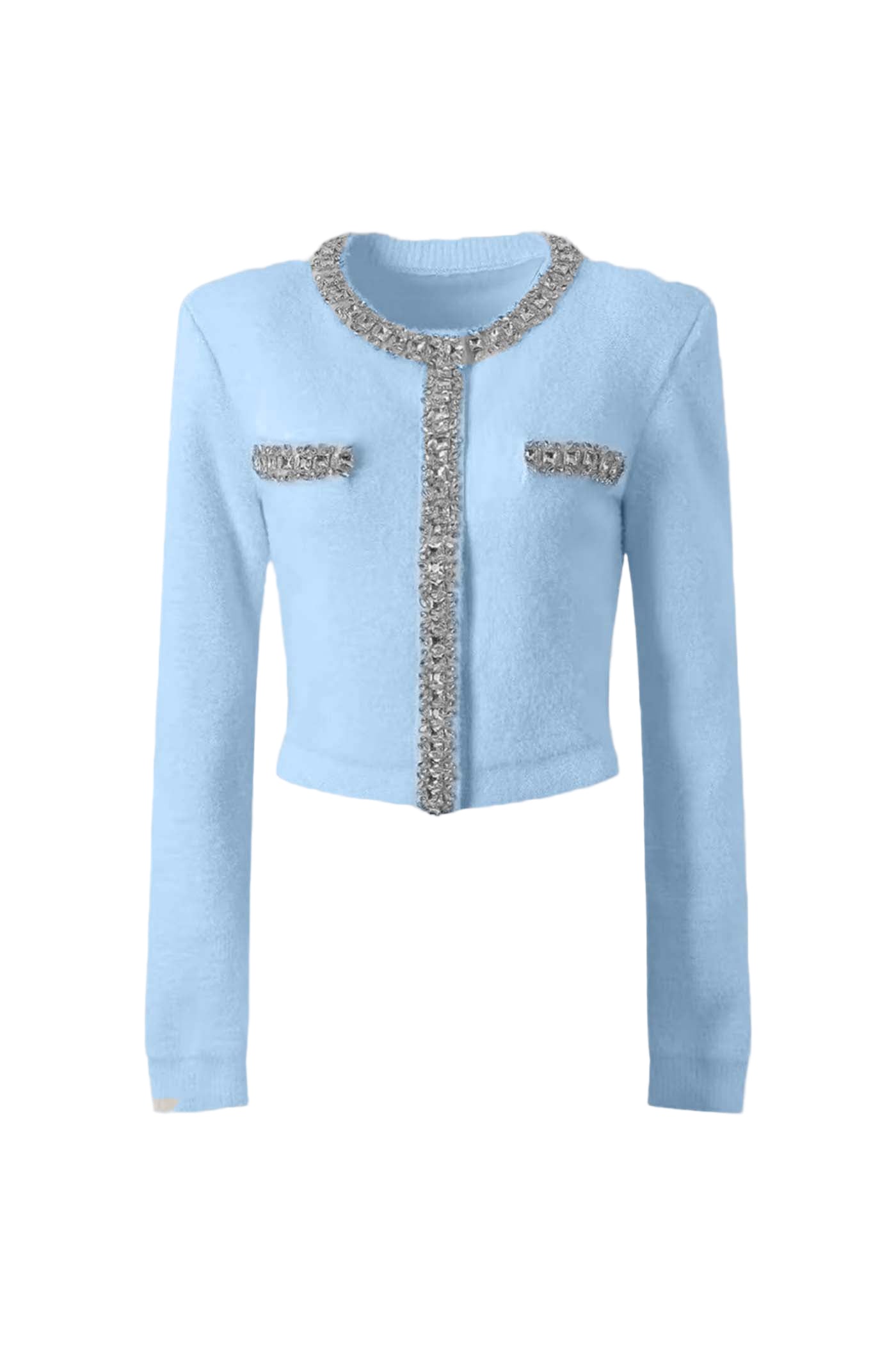 EMILIA SOFT  LONG SLEEVES WITH  SPARKLING EMBELLISHMENTS MINI BODYCON SET