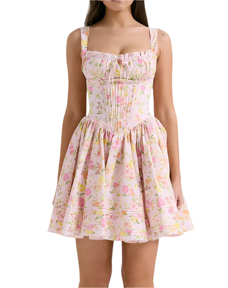 NEXT DAY DELIVERY EMINE Mini Flower Bodycon Dress