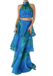 FAIGA Cut Out Flower Maxi Dress
