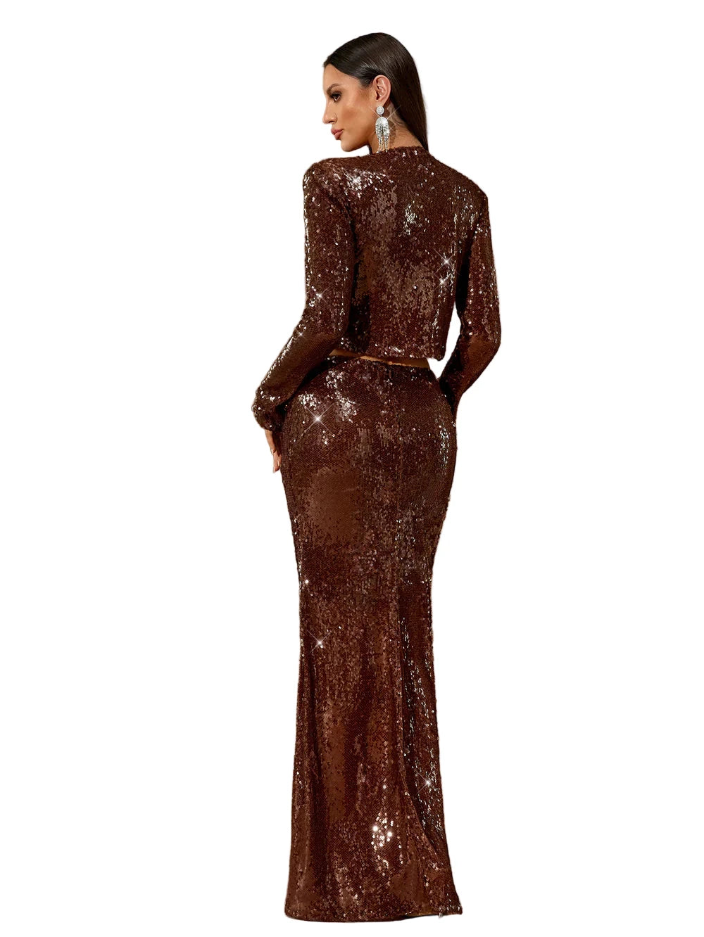 GIANNA Sexy Sequins Maxi Set