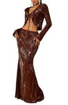 GIANNA Sexy Sequins Maxi Set