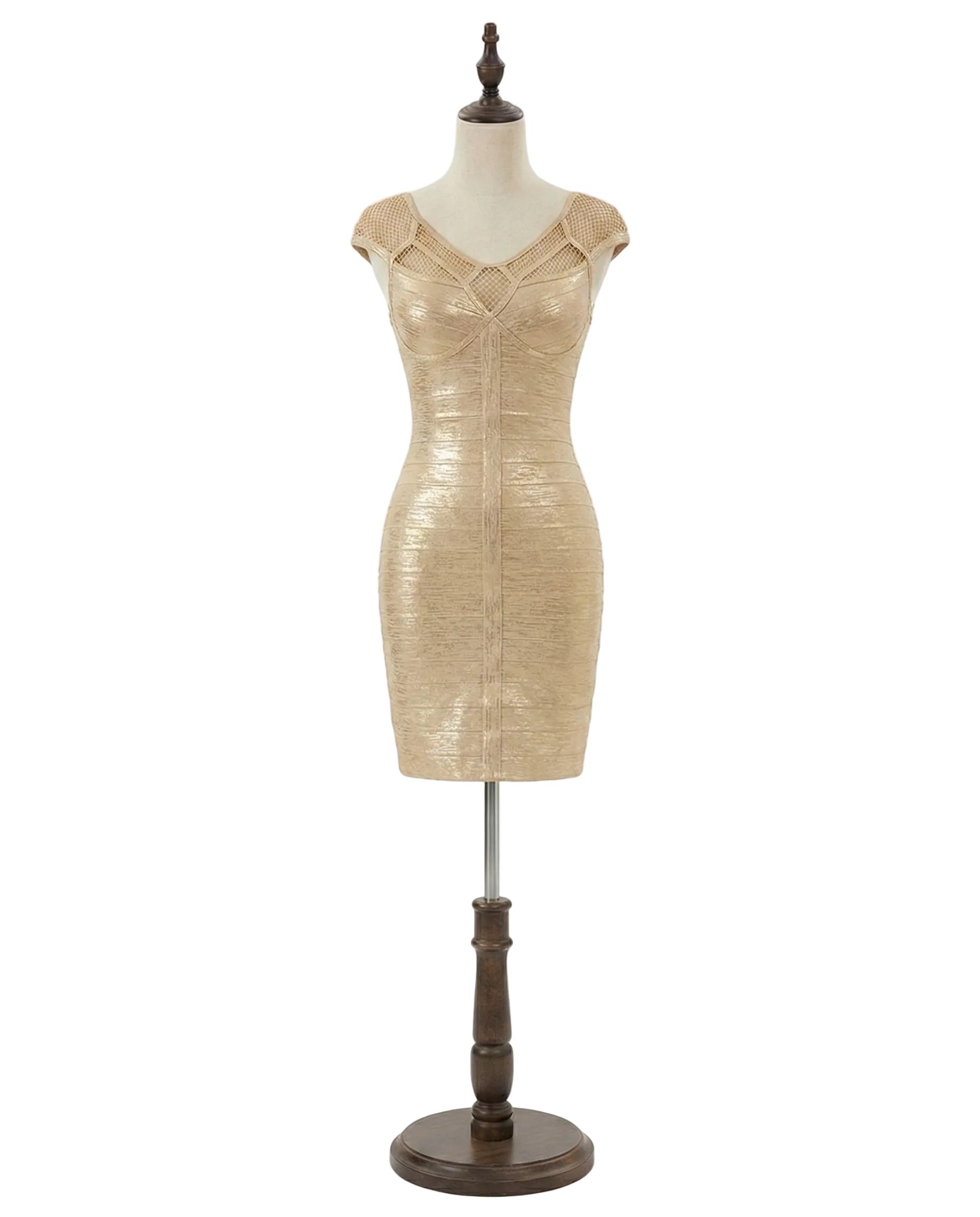 PINKAPPLE DRESSES SAMAH Gold Metallic Evening Mini Dress S PINKAPPLE DRESSES SAMAH Gold Metallic Evening Mini Dress S