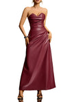 HAIMI Corset Vegan Leather Maxi Dress