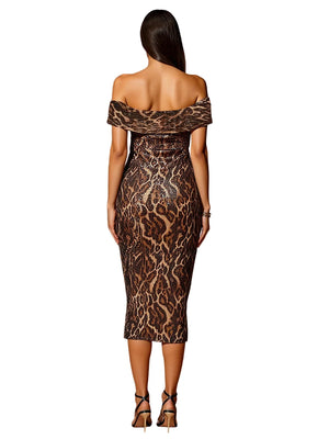 HELENA Strapless Sequins Bodycon Dress