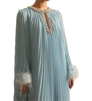 HIRA Feathers Maxi Dress