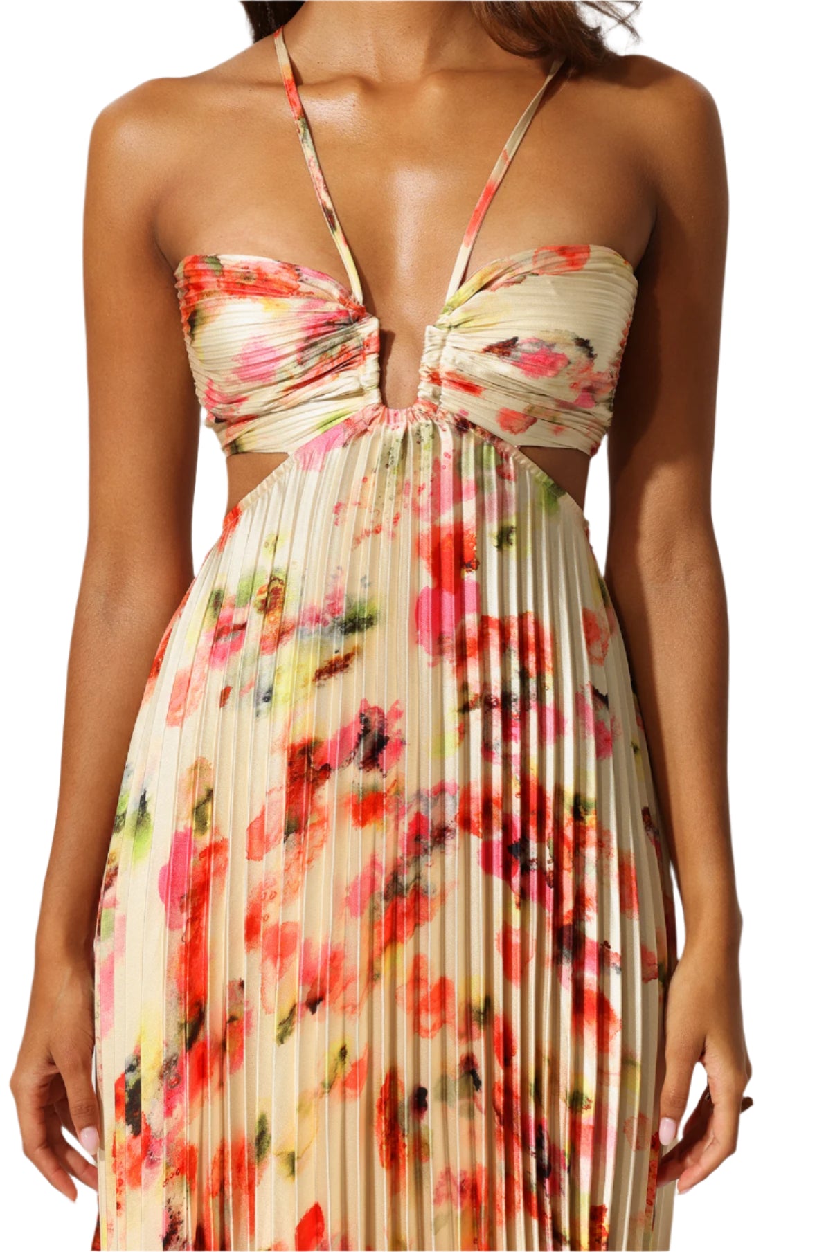 VENUS Cut Out Flowers Maxi Dress