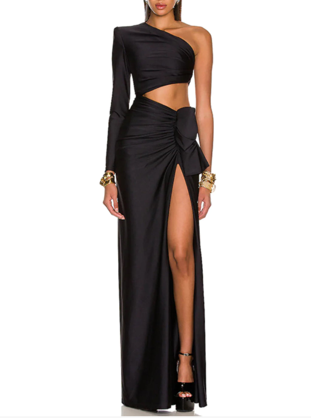 NEXT DAY DELIVERY GIORGIA One Shoulder Cut Out Bodycon Dress