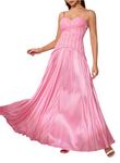 CAMILA Open Back Pleated Lace Maxi Dress