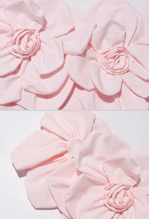 VANESSA Off Shoulder 3D Flowers Maxi Bodycon Dress