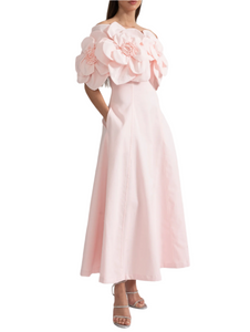 VANESSA Off Shoulder 3D Flowers Maxi Bodycon Dress