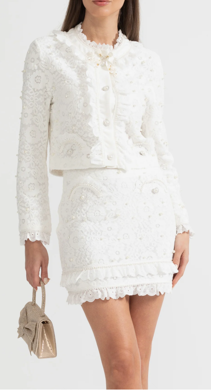 ANNIKA TWO-PIECE ENSEMBLE WITH EXQUISITE PEARL EMBELLISHMENTS SET