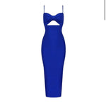 NEXT DAY DELIVERY ALONA Strappy Sleeveless Cut Out MIDI Bandage Dress