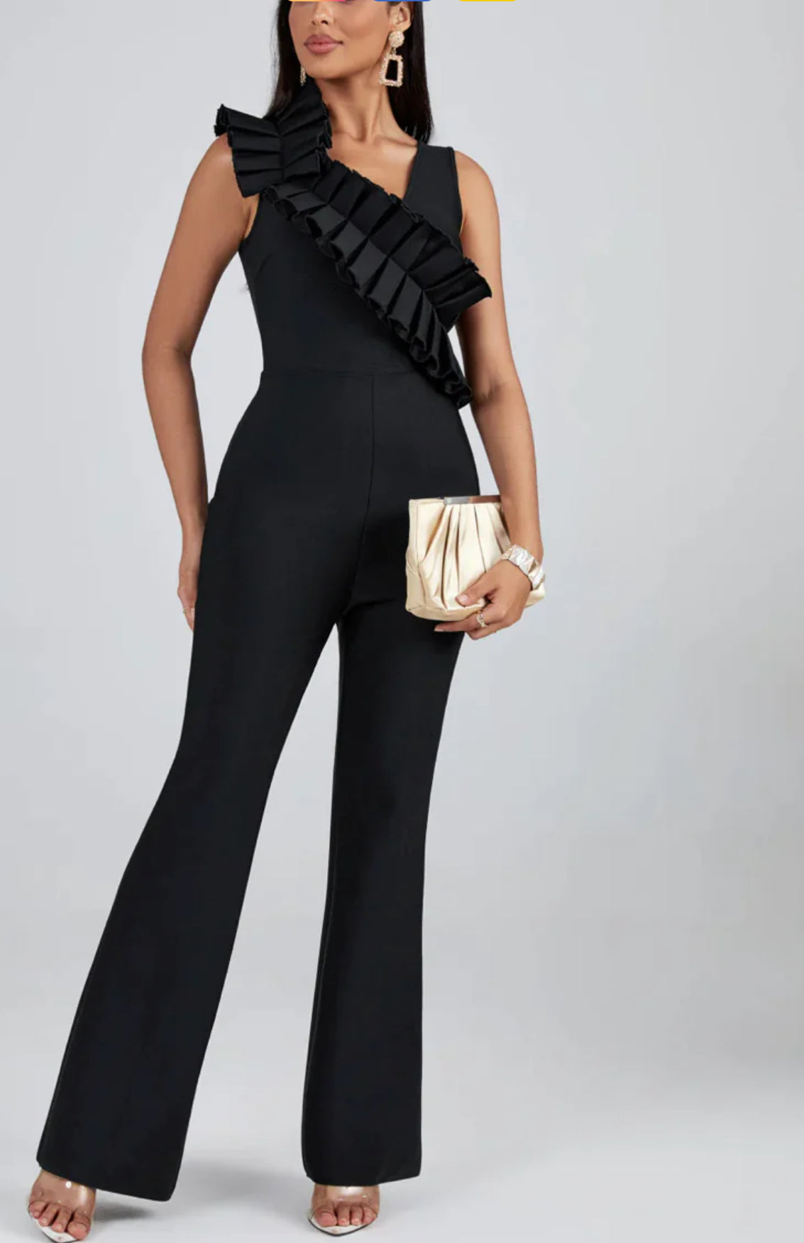 NEXT DAY DELIVERY SEUL Ruffled Bandage Jumpsuit