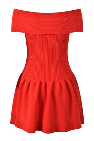 NEXT DAY DELIVERY JULSIE Off of the Shoulder Flare Bodycon Dress