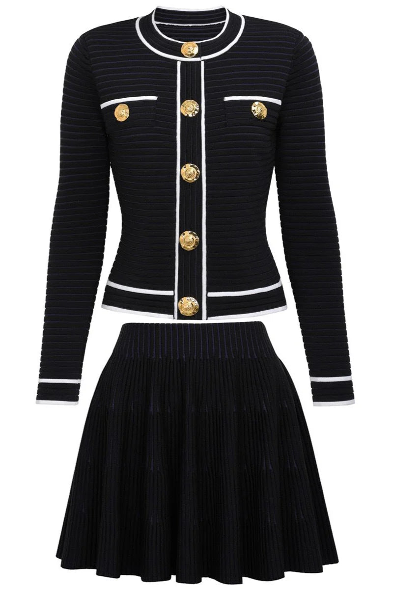 KATYA Knit Long Sleeve Bodycon Set