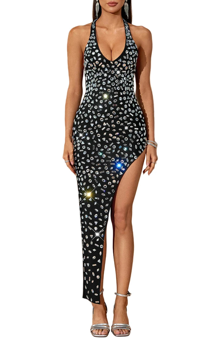KOURTNEY Crystals Sexy Bandage Dress