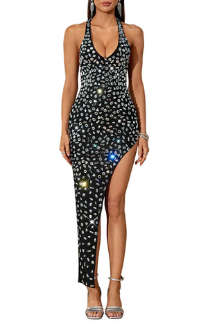 KOURTNEY Crystals Sexy Bandage Dress