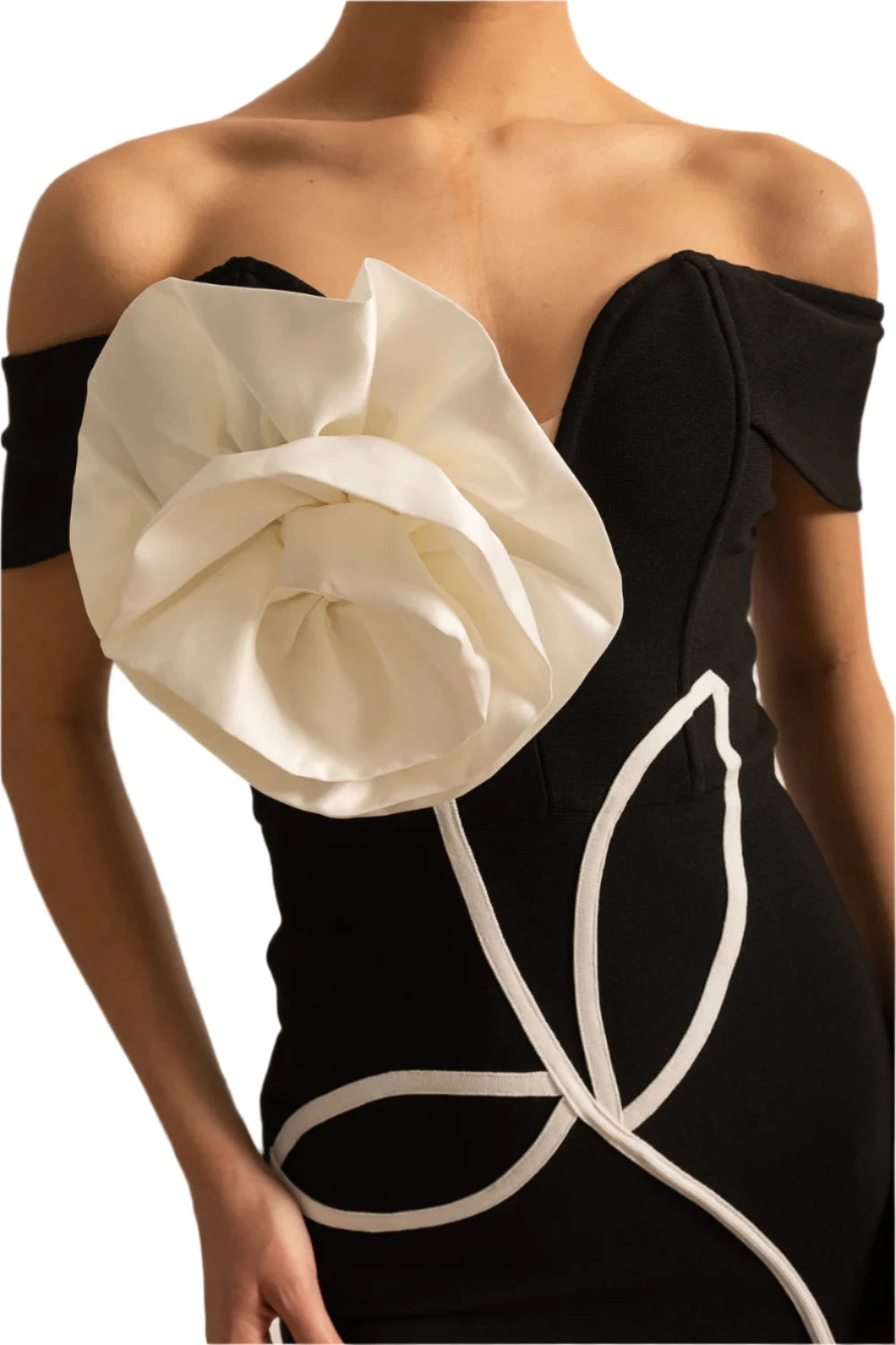 LISA 3D Big Flower Mini Bandage Dress